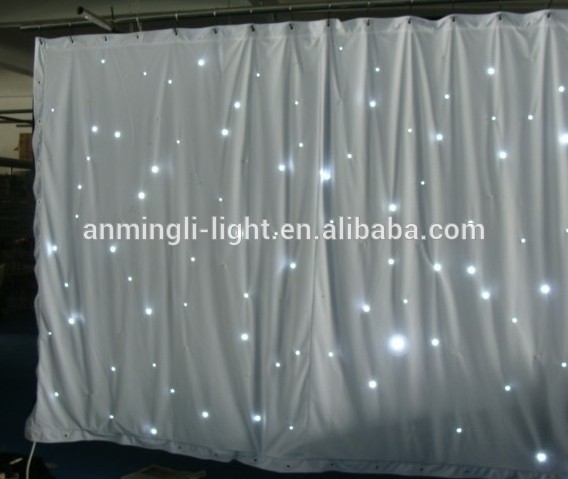 Portable White LED Starlit Wedding Stage Backdrop